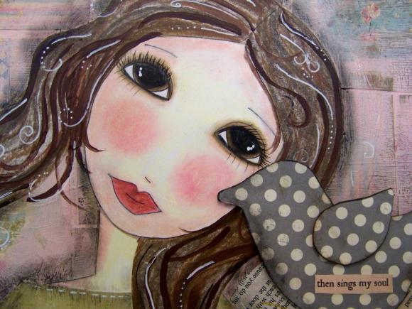 Then Sings My Soul 5x7 Art Card -cropped Close Up-