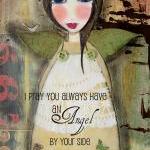 Angel By Your Side 5x7 Art Card Print