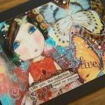Little Girls Are Like Butterflies 5x7 Card With..